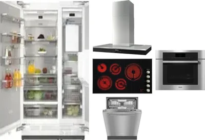 6 Piece Package Includes Refrigerator, Freezer, Cooktop, Wall Oven, Hood And Dishwasher