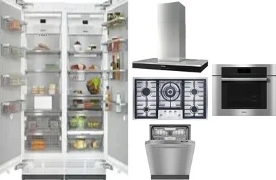6 Piece Package Includes Refrigerator, Freezer, Cooktop, Wall Oven, Hood And Dishwasher