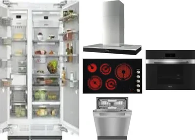 6 Piece Package Includes Refrigerator, Freezer, Cooktop, Wall Oven, Hood And Dishwasher