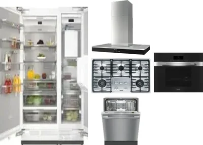 6 Piece Package Includes Refrigerator, Freezer, Cooktop, Wall Oven, Hood And Dishwasher