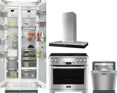 5 Piece Package Includes Refrigerator, Freezer, Range, Hood And Dishwasher