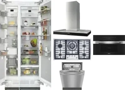 6 Piece Package Includes Refrigerator, Freezer, Cooktop, Wall Oven, Hood And Dishwasher