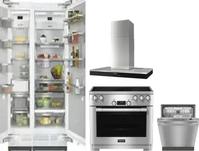 5 Piece Package Includes Refrigerator, Freezer, Range, Hood And Dishwasher