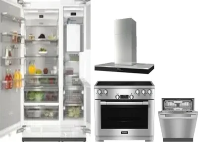 5 Piece Package Includes Refrigerator, Freezer, Range, Hood And Dishwasher