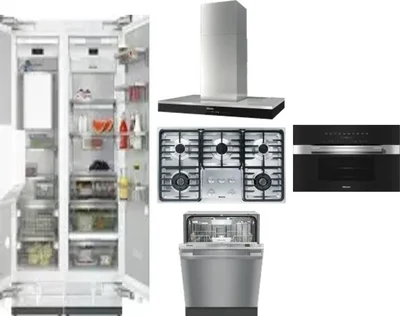 6 Piece Package Includes Refrigerator, Freezer, Cooktop, Wall Oven, Hood And Dishwasher