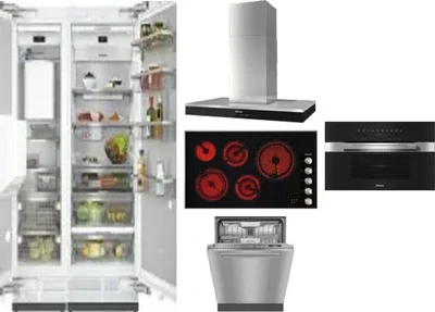 6 Piece Package Includes Refrigerator, Freezer, Cooktop, Wall Oven, Hood And Dishwasher