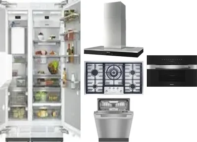 6 Piece Package Includes Refrigerator, Freezer, Cooktop, Wall Oven, Hood And Dishwasher
