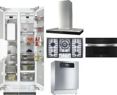 6 Piece Package Includes Refrigerator, Freezer, Cooktop, Wall Oven, Hood And Dishwasher