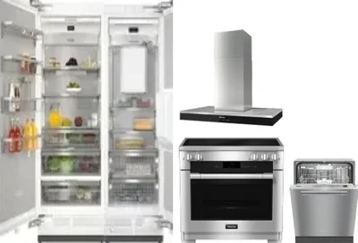 5 Piece Package Includes Refrigerator, Freezer, Range, Hood And Dishwasher