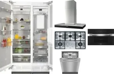 6 Piece Package Includes Refrigerator, Freezer, Cooktop, Wall Oven, Hood And Dishwasher