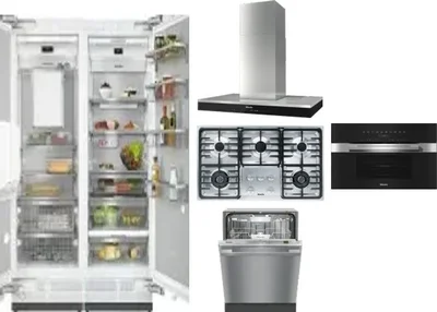 6 Piece Package Includes Refrigerator, Freezer, Cooktop, Wall Oven, Hood And Dishwasher