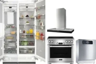 5 Piece Package Includes Refrigerator, Freezer, Range, Hood And Dishwasher