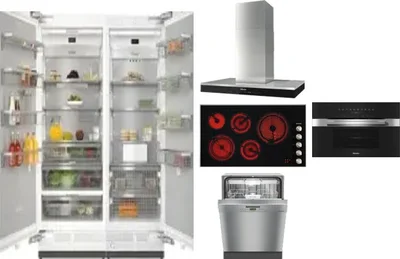 6 Piece Package Includes Refrigerator, Freezer, Cooktop, Wall Oven, Hood And Dishwasher