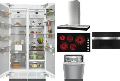 6 Piece Package Includes Refrigerator, Freezer, Cooktop, Wall Oven, Hood And Dishwasher