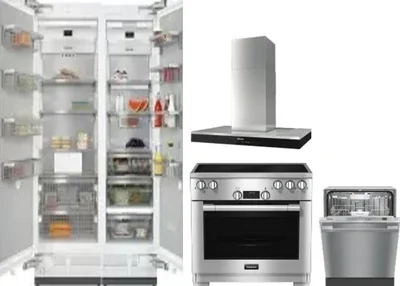 5 Piece Package Includes Refrigerator, Freezer, Range, Hood And Dishwasher