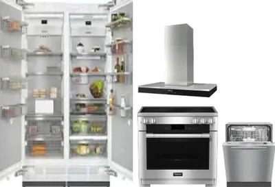 5 Piece Package Includes Refrigerator, Freezer, Range, Hood And Dishwasher