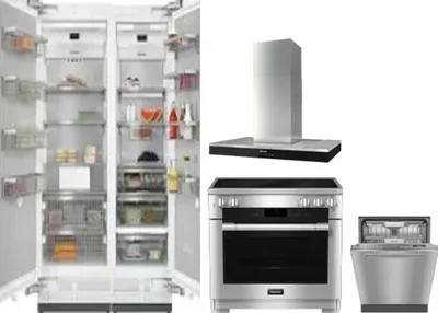 5 Piece Package Includes Refrigerator, Freezer, Range, Hood And Dishwasher