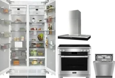 5 Piece Package Includes Refrigerator, Freezer, Range, Hood And Dishwasher