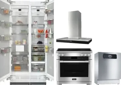 5 Piece Package Includes Refrigerator, Freezer, Range, Hood And Dishwasher