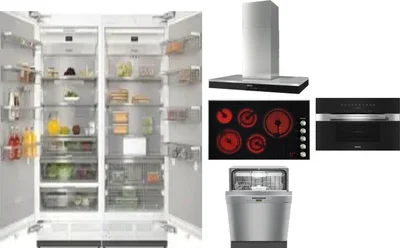 6 Piece Package Includes Refrigerator, Freezer, Cooktop, Wall Oven, Hood And Dishwasher
