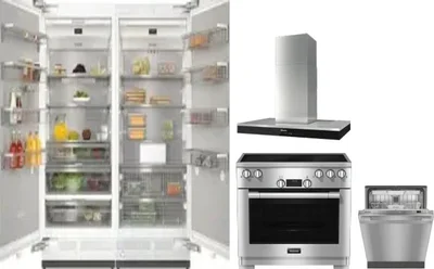 5 Piece Package Includes Refrigerator, Freezer, Range, Hood And Dishwasher