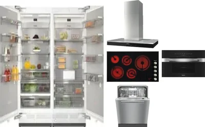 6 Piece Package Includes Refrigerator, Freezer, Cooktop, Wall Oven, Hood And Dishwasher