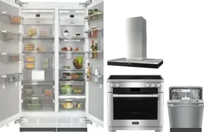 5 Piece Package Includes Refrigerator, Freezer, Range, Hood And Dishwasher
