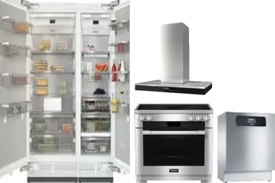 5 Piece Package Includes Refrigerator, Freezer, Range, Hood And Dishwasher