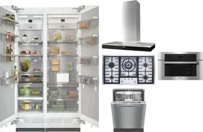 6 Piece Package Includes Refrigerator, Freezer, Cooktop, Wall Oven, Hood And Dishwasher