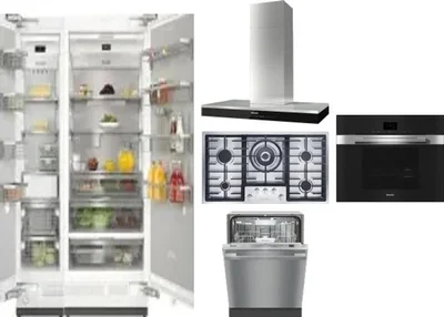 6 Piece Package Includes Refrigerator, Freezer, Cooktop, Wall Oven, Hood And Dishwasher