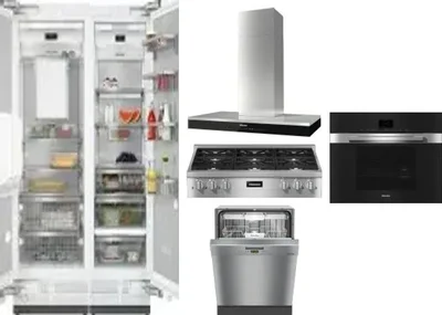 6 Piece Package Includes Refrigerator, Freezer, Cooktop, Wall Oven, Hood And Dishwasher