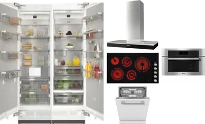 6 Piece Package Includes Refrigerator, Freezer, Cooktop, Wall Oven, Hood And Dishwasher