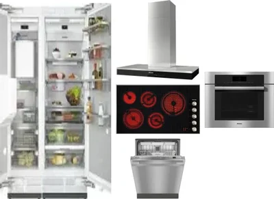6 Piece Package Includes Refrigerator, Freezer, Cooktop, Wall Oven, Hood And Dishwasher