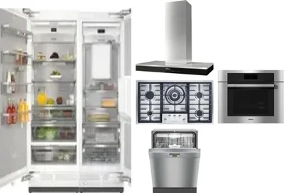 6 Piece Package Includes Refrigerator, Freezer, Cooktop, Wall Oven, Hood And Dishwasher