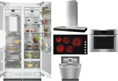 6 Piece Package Includes Refrigerator, Freezer, Cooktop, Wall Oven, Hood And Dishwasher