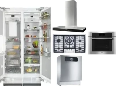6 Piece Package Includes Refrigerator, Freezer, Cooktop, Wall Oven, Hood And Dishwasher