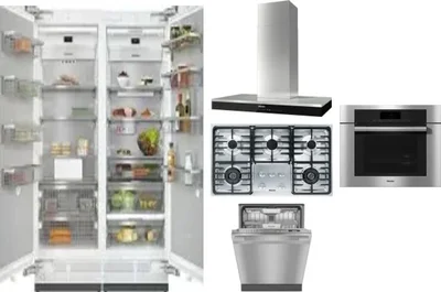 6 Piece Package Includes Refrigerator, Freezer, Cooktop, Wall Oven, Hood And Dishwasher