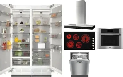 6 Piece Package Includes Refrigerator, Freezer, Cooktop, Wall Oven, Hood And Dishwasher