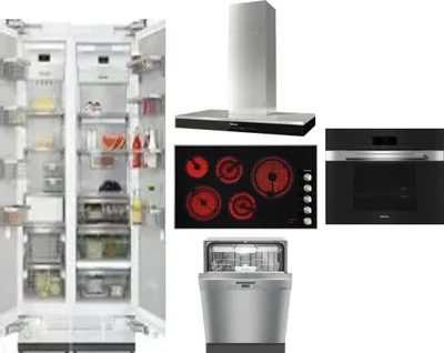 6 Piece Package Includes Refrigerator, Freezer, Cooktop, Wall Oven, Hood And Dishwasher