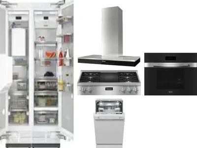 6 Piece Package Includes Refrigerator, Freezer, Cooktop, Wall Oven, Hood And Dishwasher