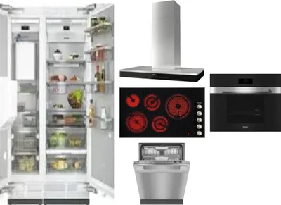 6 Piece Package Includes Refrigerator, Freezer, Cooktop, Wall Oven, Hood And Dishwasher