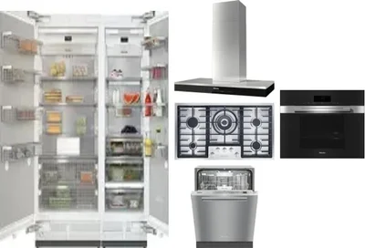 6 Piece Package Includes Refrigerator, Freezer, Cooktop, Wall Oven, Hood And Dishwasher