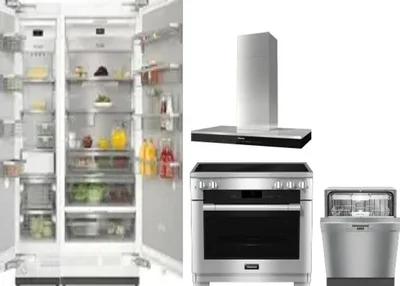 5 Piece Package Includes Refrigerator, Freezer, Range, Hood And Dishwasher