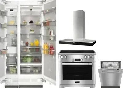 5 Piece Package Includes Refrigerator, Freezer, Range, Hood And Dishwasher