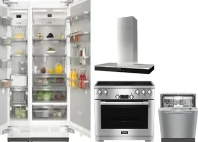 5 Piece Package Includes Refrigerator, Freezer, Range, Hood And Dishwasher
