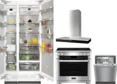 5 Piece Package Includes Refrigerator, Freezer, Range, Hood And Dishwasher