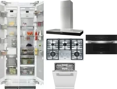 6 Piece Package Includes Refrigerator, Freezer, Cooktop, Wall Oven, Hood And Dishwasher