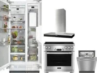 5 Piece Package Includes Refrigerator, Freezer, Range, Hood And Dishwasher