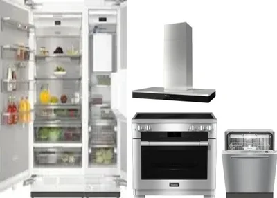 5 Piece Package Includes Refrigerator, Freezer, Range, Hood And Dishwasher