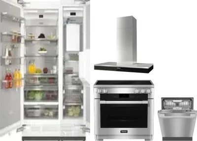 5 Piece Package Includes Refrigerator, Freezer, Range, Hood And Dishwasher